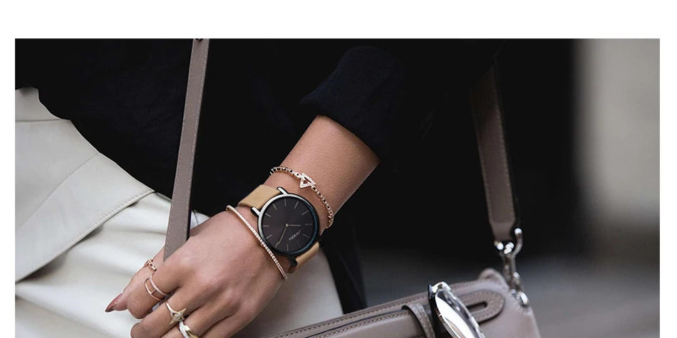 SINOBI Новые модные черные женские наручные часы кожаный ремешок для часов люксовый бренд простые женские Женева Кварцевые часы relogio feminino