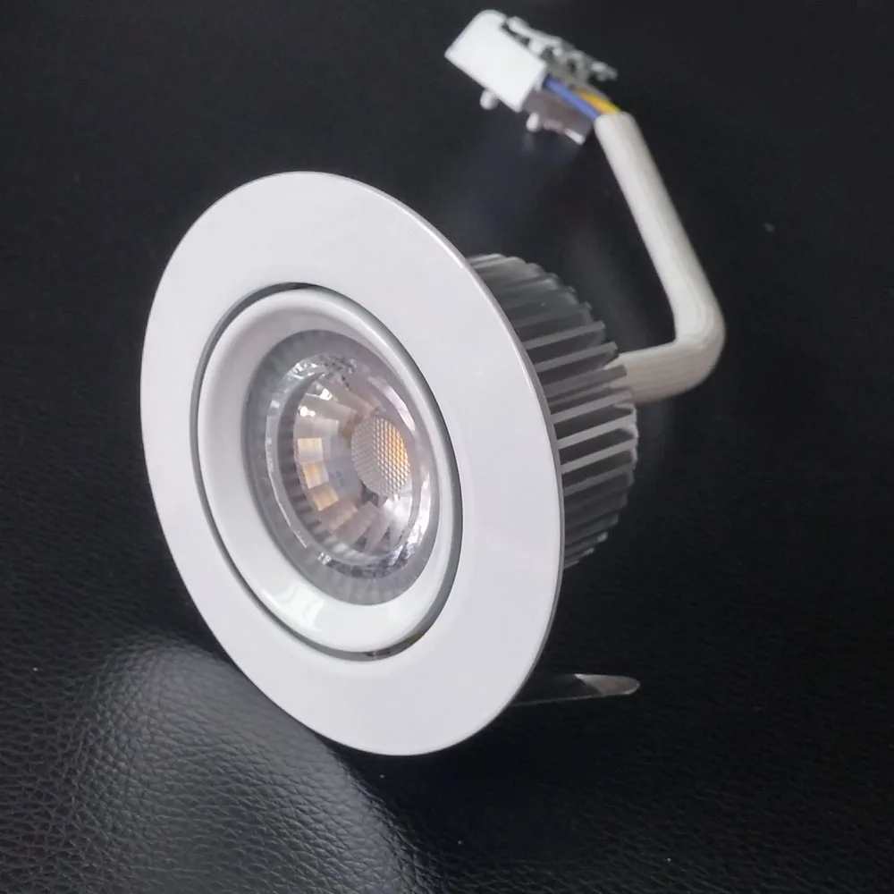 12 шт. 6 Вт/7 Вт без водителя COB LED Donwlights кухонная спальня фойе Driverfree с регулируемой
