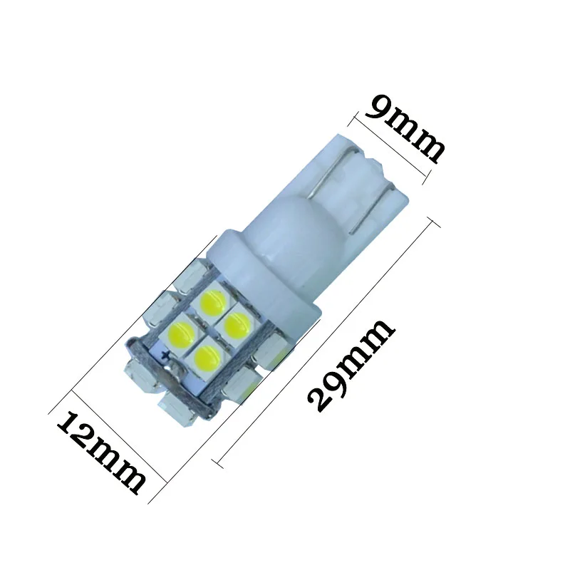 10 шт. T10 20 SMD 3528 W5W 20smd 1210 501 168 двери авто светлая сторона лампочки интерьер свет белого и синего цвета красный зеленый 12 В