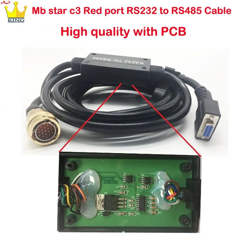 mb star c3 Red port RS232 to RS485 Cable high quality with PCB