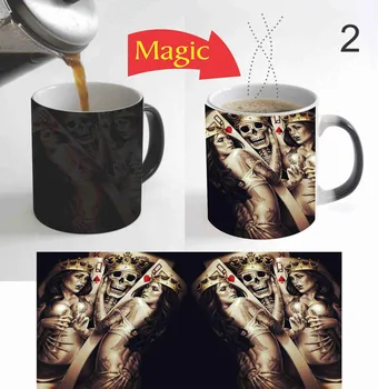 

Ghost Head Skull Magic Mug Color Change Coffee Mug 11 Oz for Christmas Gift - 2