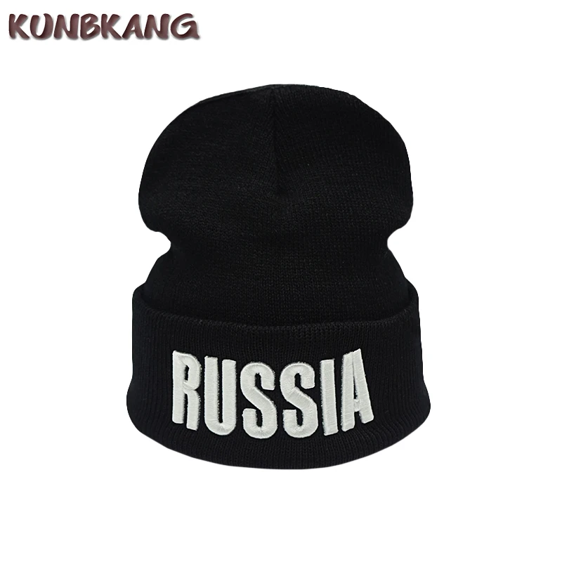 

2017 Brand New RUSSIA Winter Knitted Hat Warm Men Women Letter Wool Beanie Cap Autumn Unisex Casual Knit Skullies Beanies Hat