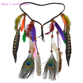 

Wholesale feather headdress women belly dance accssories fashion feather headdress of lady