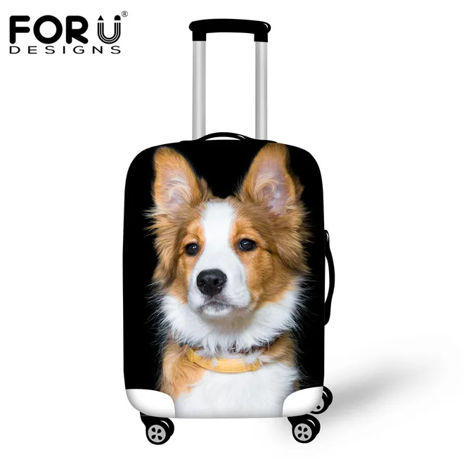 FORUDESIGNS 3D Border Collie собака багаж защитный чехол эластичный стрейч костюм чехол Чехлы для 18-30 дюймов чехол S/M/L Крышка - Цвет: H164