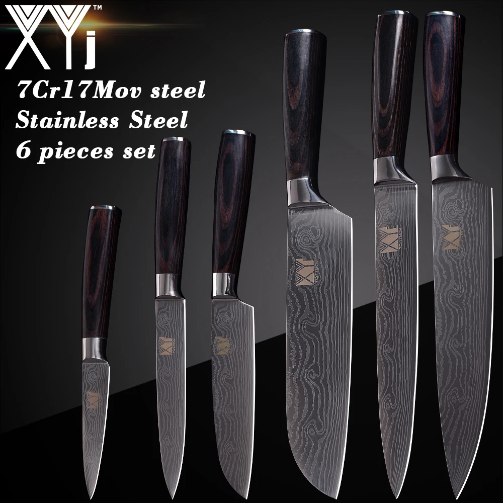 

XYj Stainless Knife Set Stainless Steel Knife Ultra Thin Sharp Blade Knife Meat Fish Fruit Vegetables Cooking Accessories Set