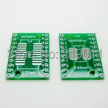 

20pcs adapter board SOP20/ SSOP20/ TSSOP20 (smd to dip) 0.65/ 1.27mm pitch
