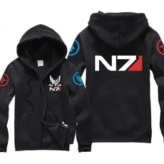 

Games MASS EFFECT Hoodie Logo Adult Mens Thick Hoodie Jacket Online Games Accessories Halloween Carnival Hoodie