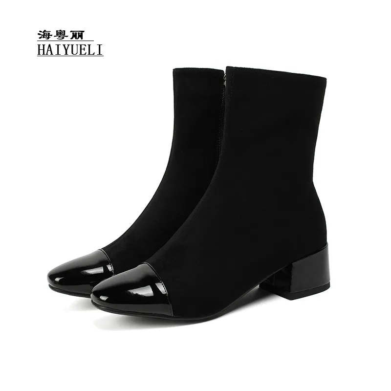 

Autumn Winter Boots Thick Heel High Heels Shoes Ankle Boots Women's Shoes