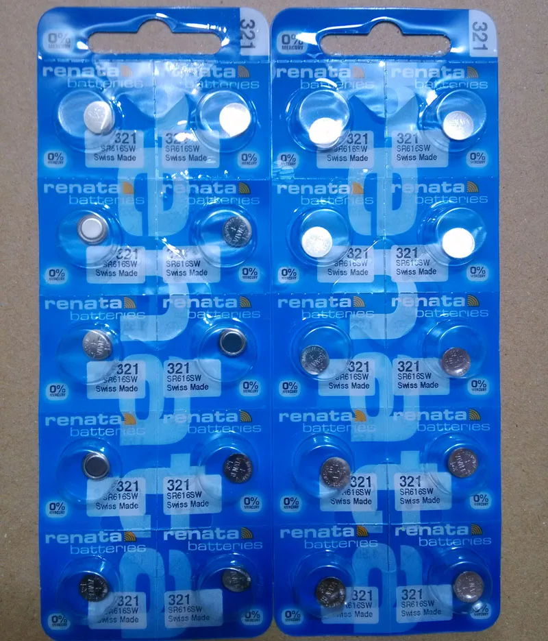 20Xrenata оксида серебра часы Батарея 321 SR616SW 616 1,55 V бренд renata 321 renata 616 Батарея