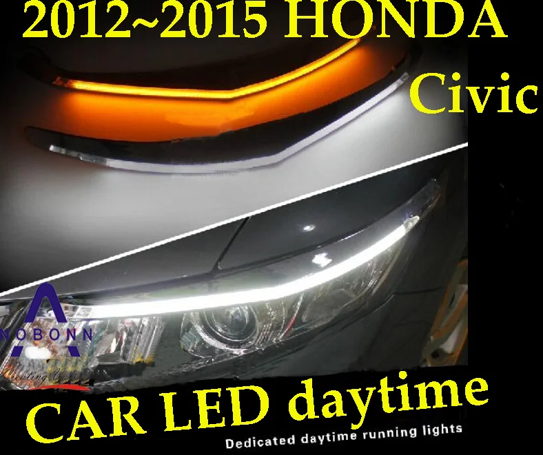 

car bumper headlight for Honda Civic daytime light 2012~2015y car accessories LED DRL headlamp for Civic fog light