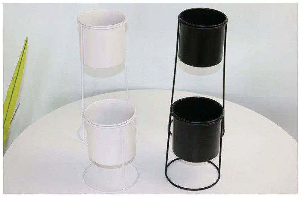 2 шт./компл. Nordic металлические банки для хранения с белая и черная оправа карандашница Ins Chic Ins Цветочная машина ваза для цветов банка для хранения горшок