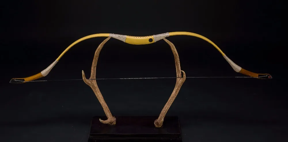 

Archery Hunting Traditional yellow Recurve Bow pigskin Leather Handmade Horse BOW 20-70lbs