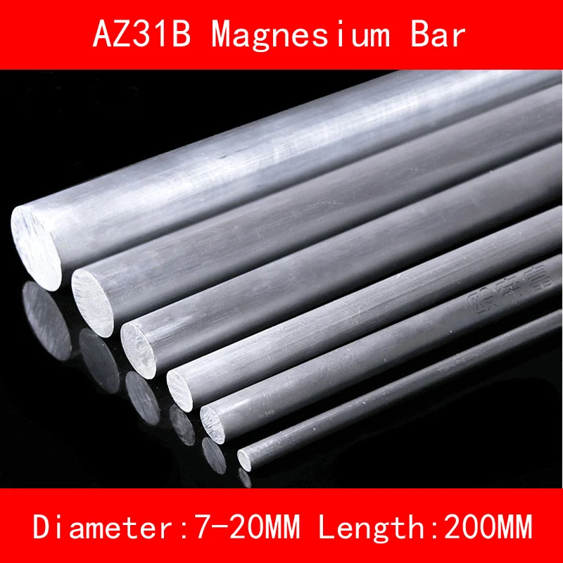 

Diameter 7 12 16 20mm Length 200mm AZ31B Magnesium Bar Mg Metal rod