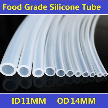 

11x14mm Food Grade Imported Silicone Tube Hose Pipe ID11mm OD14mm New High Quality Free Shipping - 2Meters