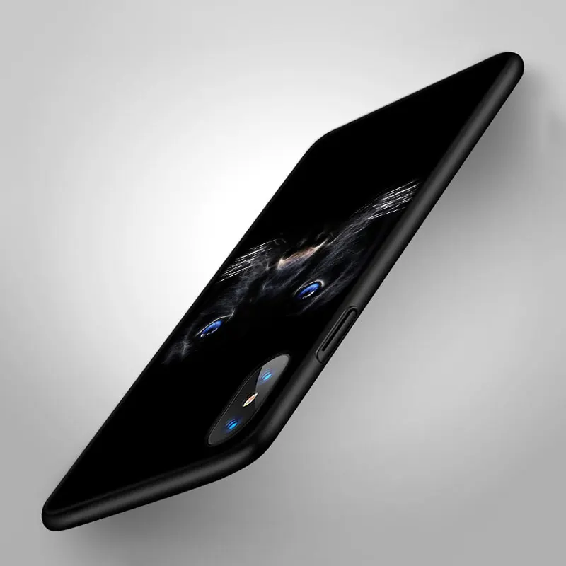 Чехол для телефона Cheetah Panther черный мягкий силиконовый чехол Apple iPhone 11 Pro 6 6s 7 8 Plus