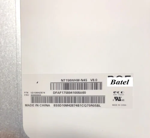 Для замены ЖК дисплея BOE NT156WHM N45 V8.0 V8.1 V8.2 350 мм fru 5D10M42874 Matte 30Pin HD 1366X768|ЖК-экран для