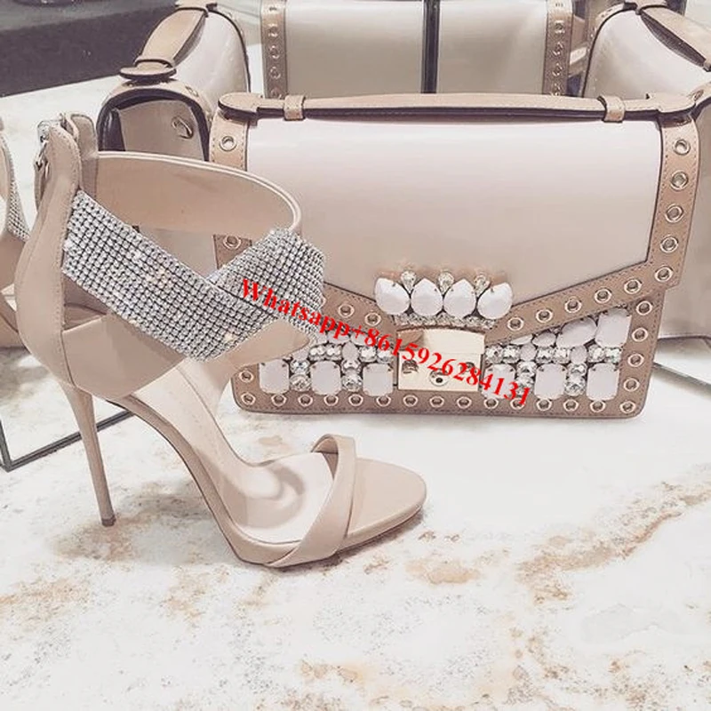 Da Degli Tempestato Donna Shown oro Sandali Toe Cristallo Di As nudo Scarpe Nero Sposa Pompe Talloni Gladiatore Shown as Alti Open Chic Annodato gaaYSqw
