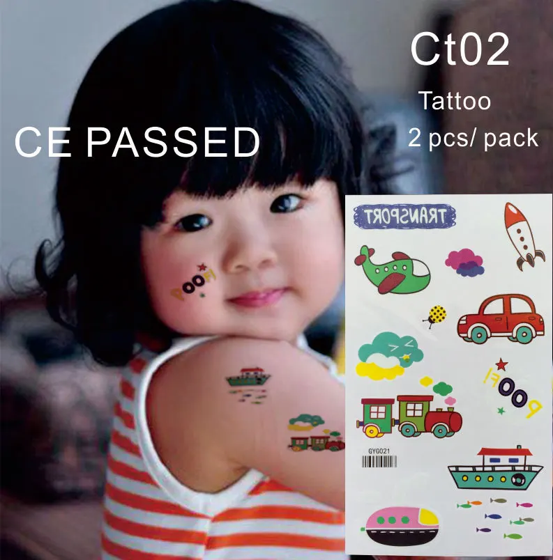CT02 Children Temporary Tattoo Non toxic and with CE certificate Car