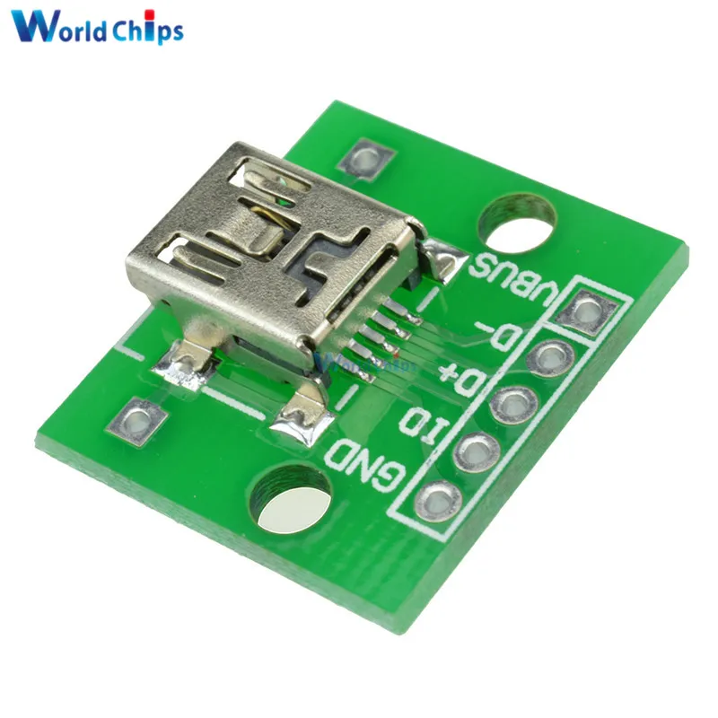 10 шт. мини USB DIP адаптер конвертер для 2 54 мм PCB платы DIY питания Новый|usb supply|usb tousb to dip
