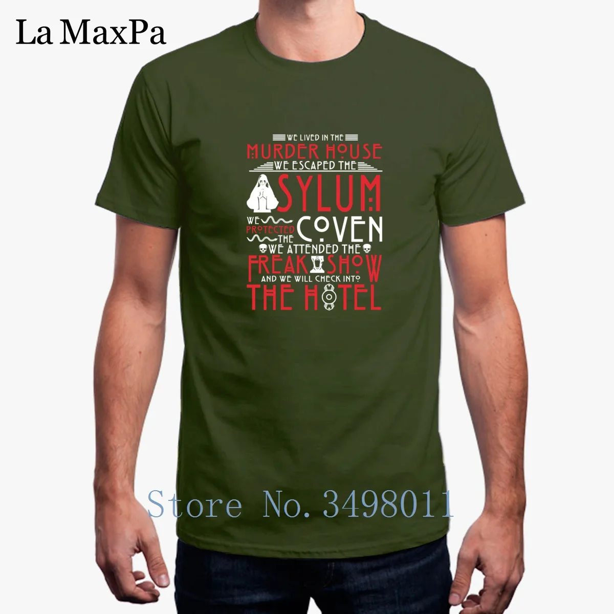 Футболка мужская с принтом Американская история ужасов мы живем в убийце|t shirts for
