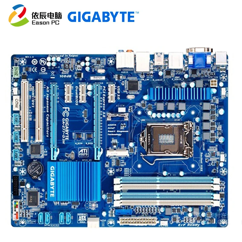  GIGABYTE GA-Z77-D3H desktop computer motherboard LGA1155 DDR3 i3 i5 i7 ATX