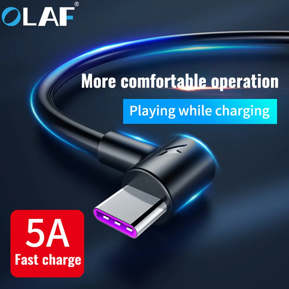 

OLAF 5A Supercharge USB Type C Cable For Xiaomi Redmi Note 7 Mi A2 Mi 8 9 Fast Charging USB C Cable for Samsung S8 S9 Plus USBC