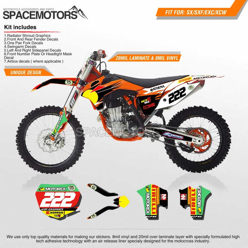 MX rb vinyl graphics sticker background skin FOR EXC SX SX F W XC W F