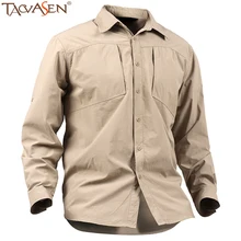 TACVASEN Мужская тактическая рубашка для улицы, быстросохнущие треккинговые рубашки с длинным рукавом, охотничьи походные рубашки, армейские военные рубашки, SH-XL-03