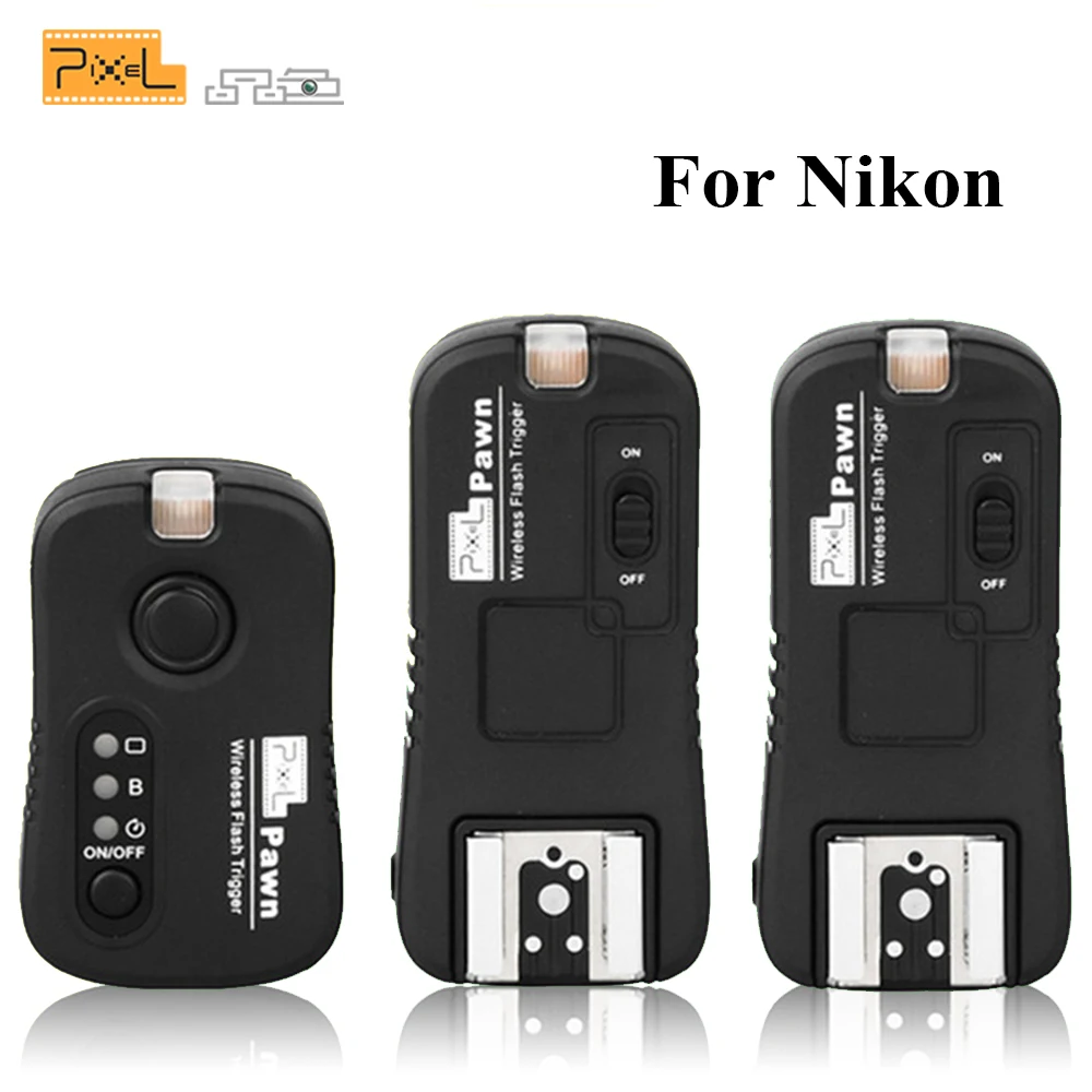 

Pixel TF-362 Wireless Flash Trigger 1X Transmitter +2x Receivers for Nikon d3100 d7100 d90 d5300 d3200 d90 VS RF-602 RF-603 II