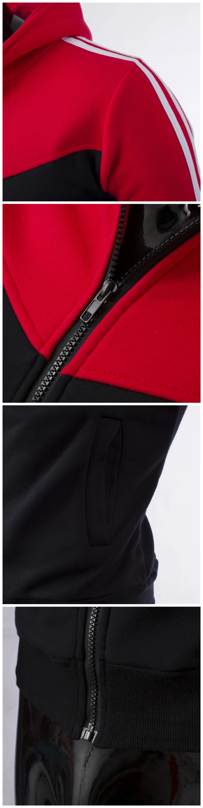 Высокое качество двойной цвет с капюшоном брюки мужчин костюм 2018 Весенняя Новинка мужские s куртка брюки два комплекта Размер M-4XL
