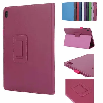 

New litchi 2 Folding Folio PU Leather Case for Lenovo Tab P10 TB-X705F New Release Tablet Stand Cover for P10 X705 10.1'case