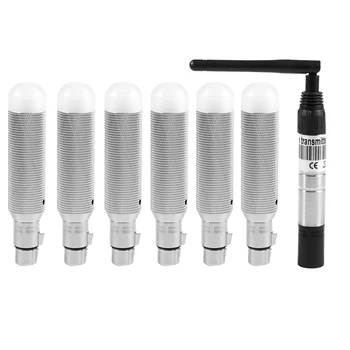 

Hot 7Pcs Dmx512 Dmx Dj 2.4G Wireless 6 Receiver Built-In Battery & 1 Transmitter Stage Lighting Control