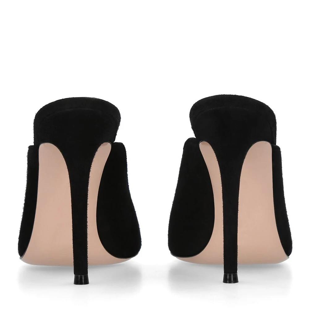closed toe high heel black mules (2)