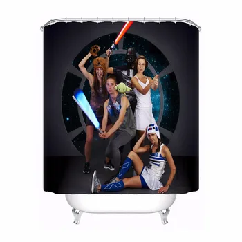 

Custom Star Wars Marvel Bath Curtain Bathroom Mildewproof Waterproof Polyester Shower Curtain#180417-02-134
