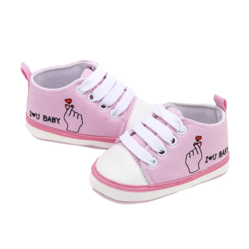

Baby Shoes Classic Canvas Cartoon Print Letter Baby Girl Shoes Autumn/Spring First Walker Non-slip Baby Boys Girls Shoes