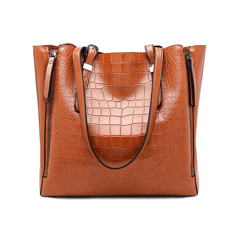 

Handbags Women Bags Designer PU Leather Handbags Bags For Women 2018 Large Hand Bag Bolsa Feminina Top-handle Bags(Brown)