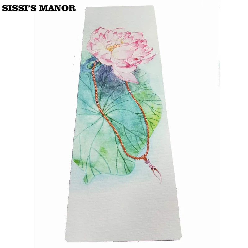 

Folding Natural Rubber Yoga Mat eco-friendly slip-resistant Hot Yoga best yoga mat for hot yoga Fitness Gym mat Lotus & leaves