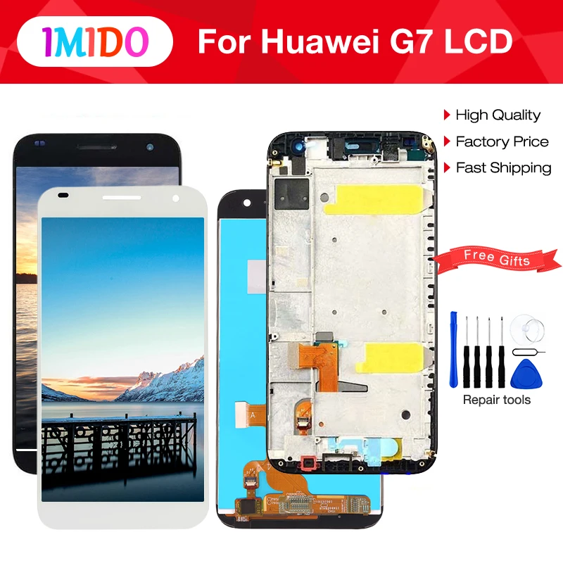 

5.5" High Quality Display For HUAWEI G7 LCD Touch Screen Digitizer with Frame For HUAWEI G7 LCD Display Screen Replacement Parts