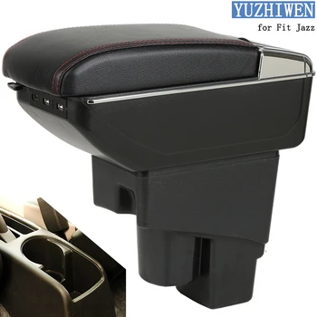 

For Honda Fit Jazz Armrest Box Fit Jazz 1 Universal Car Central Armrest Storage Box cup holder ashtray modification accessories