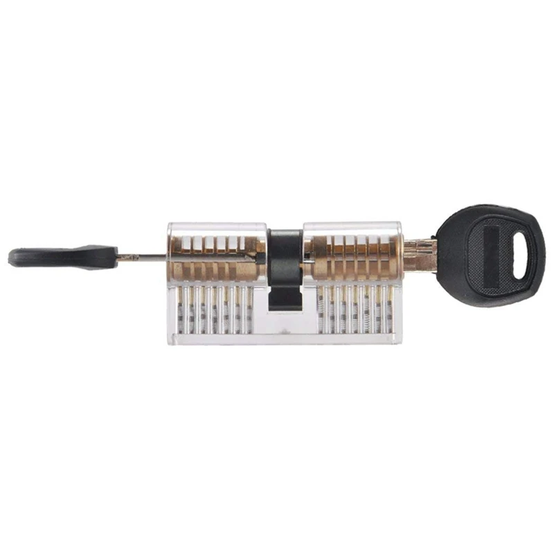 Practice Transparent Lock Pick Visible Training Skill Cutaway Inside Copper Padlock Tool For Locksmith 1