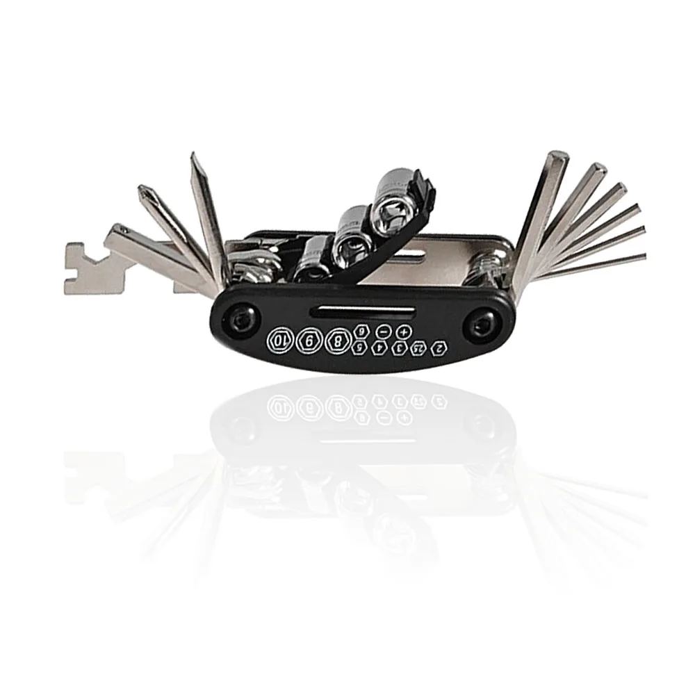 cheap 16 in 1 bicycle repair tools EDC portable screwdriver hex wrench multi function repair tool set mountain bike repair tools