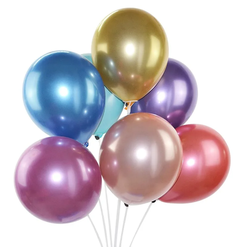 

5pcs Fashion Balloon Wedding Happy Birthday Latex Metal Balloons Thick Two Layer Air Balon Helium Baloon DIY Party Decorations