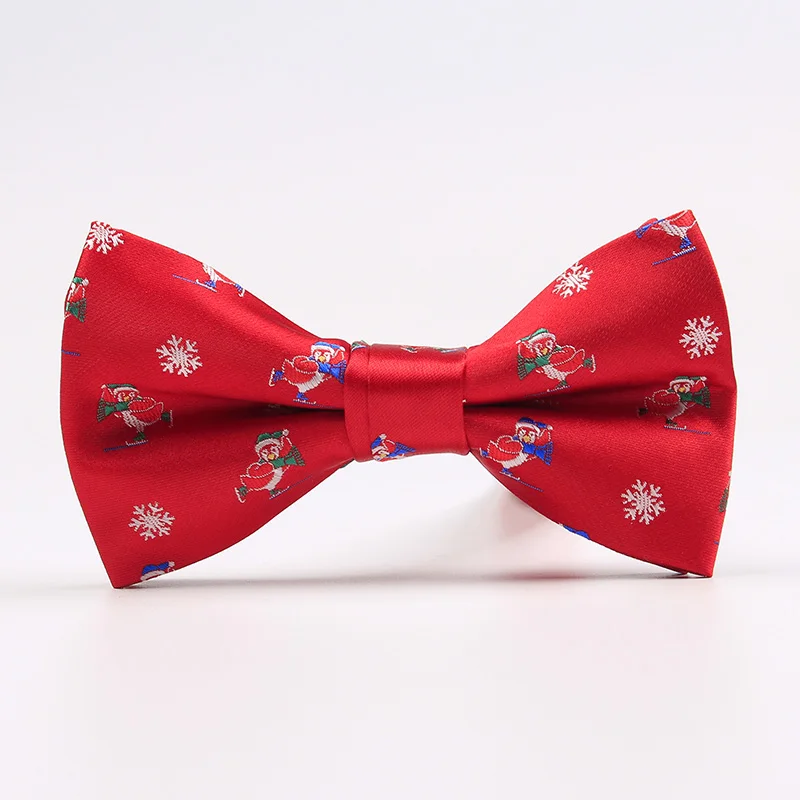 GUSLESON, рождественские галстуки-бабочки для мужчин, снеговик, дерево, узор, фестиваль, тема, галстуки-бабочки, галстук, модные повседневные галстуки-бабочки, мужские подарки