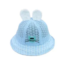 Детская Кепка унисекс с защитой от солнца, с кошачьими ушками, сетчатая, Рыбацкая, Пляжная шапка, M5931, Детская летняя шапка Панама для мальчиков и девочек