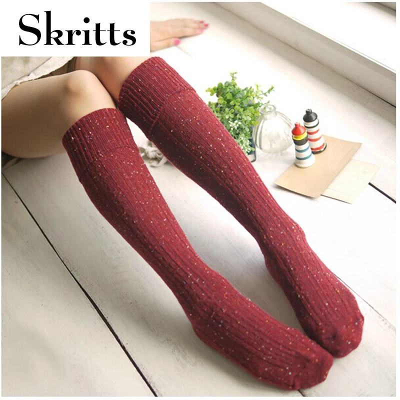 Skritts Women Sexy Stockings Thigh High Nylon Stockings Knee Socks for Women Calcetines Cotton Long Warm Female Stocking Medias