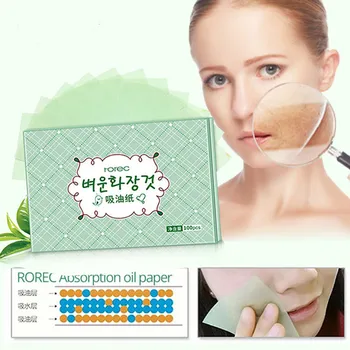

100 Sheets/pack Green Tea Extract Face Make Up Oil Absorbing Blotting Paper Facial Clean Paper Oil Control Film Tissue