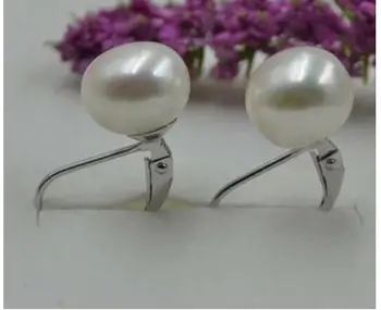 

>>>>noble jewelry Very luster rare white 9-10mm FW pearl real 925s
