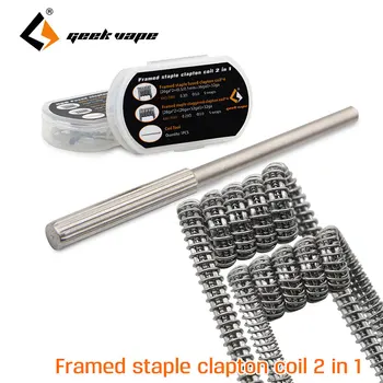 

100% Original 8pcs GeekVape Framed Staple Coil 2 In 1 (5 Wraps) for RBA/RDTA/RDA Tank Atomizer Electronic Cigarette DIY Coil