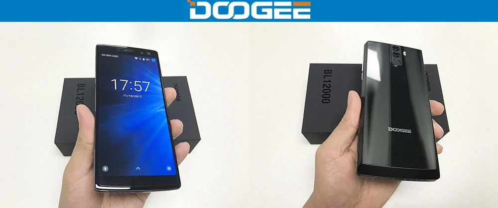 DOOGEE BL12000 Мобильный телефон 6,0 ''FHD + 18:9 MTK6750T Восьмиядерный 4 Гб + 32 ГБ Android 7,0 Quad камера 16.0MP Быстрая зарядка смартфон