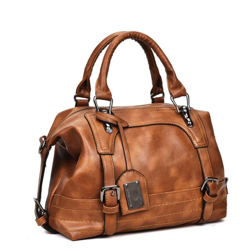 جديد أزياء المرأة حقيبة خمر حقيبة كتف المرأة حقائب جلد ناعم أكياس Crossbody للنساء السيدات بوسطن بولسا 2019 LL923